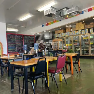 The inside and front counter