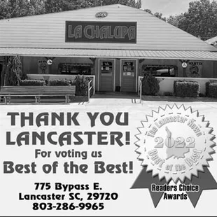 thank you lancaster for voting us best of the best