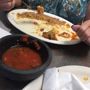 Mom damn near ate her whole plate. So it's good.