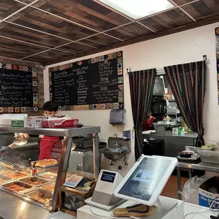 Menu and ordering counter