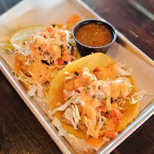 Baja shrimp tacos