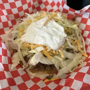 Steak tostada