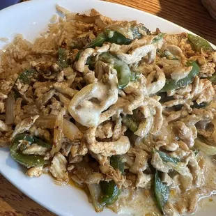 Arroz Con Pollo lunch with veggies