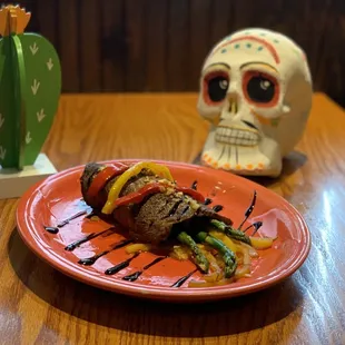 a plate of food on a table