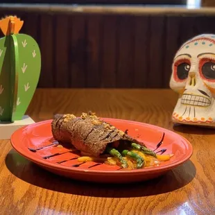 a plate of food on a table