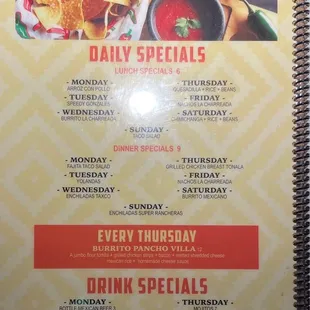 burritos and wraps, menu