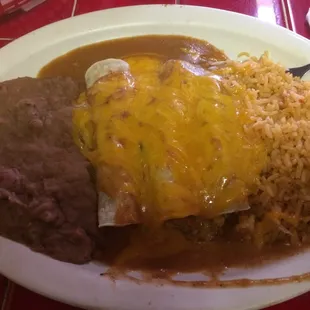 Chicken enchiladas plate
