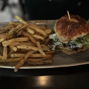 One of the specials, which was a chicken sandwich And house made bun.