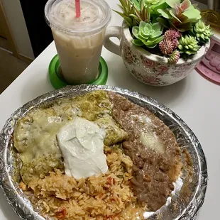 Enchiladas Verdes &amp; Horchata