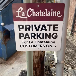 Parking sign