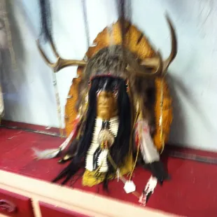 Thgis is some of the higher-end authentic Native American items available in the back room.