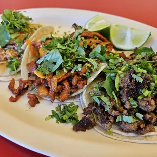 Chicken / Al Pastor / Carne Asada Tacos (no onions) - Absolutely DELICIOUS!!!!