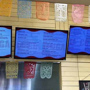 Menu digital very helpful when you walk in