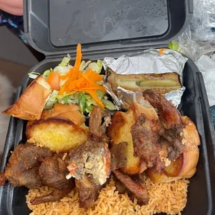 a meal in a plastic container