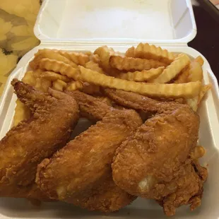 Wings and fries