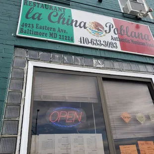 Outside with the number