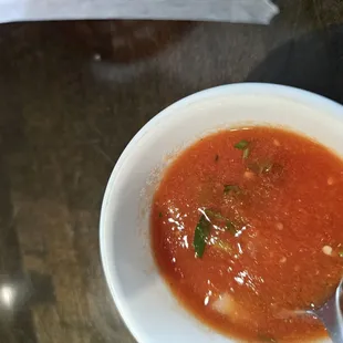 Side of hot sauce - not much heat to it at all