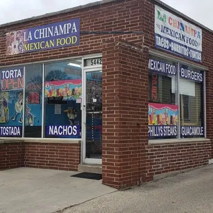 the front of a restaurant