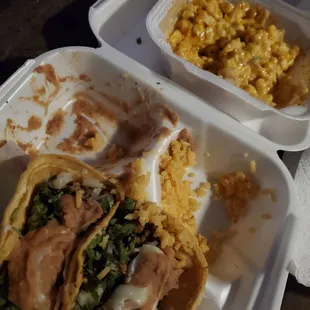 Tacos and elote
