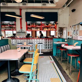 Main dining area - love the colorful, retro diner interior