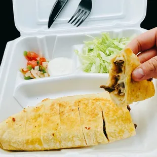 Beef quesadilla