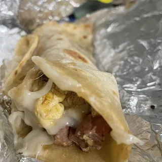 Huevos con Jamon Breakfast Taco