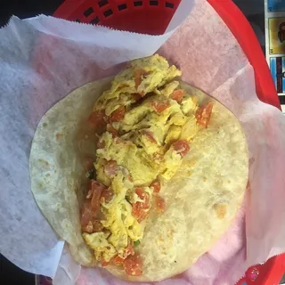 Huevos a la Mexicana Breakfast Taco