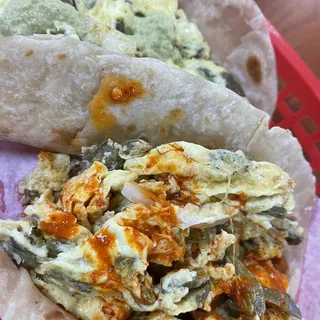 Huevos con Nopales Breakfast Taco