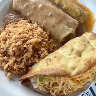 5. One Pork Burrito, 1 Beef Enchilada and Beef Taco Dinner Combo