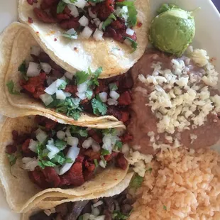 Street tacos plus 1. Al pastor were the way to go.