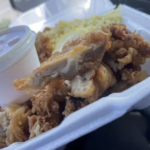 Gross random fatty pieces of chicken