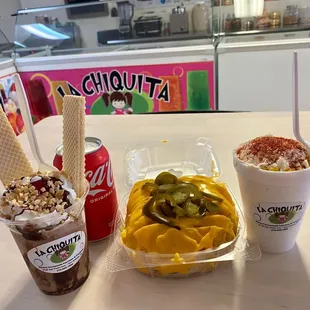 Sundae, Nachos &amp; Corn in a cup