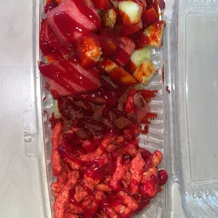 Fruta Cheetos (includes watermelon, cucumber, Hotcheetos &amp; tamarind candy)