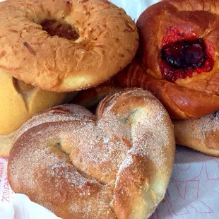 a variety of pastries