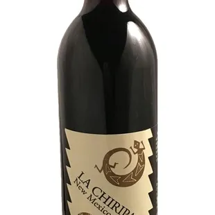 a bottle of red wine