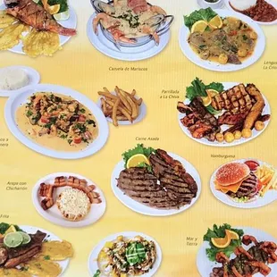 a menu for a restaurant