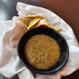 Salsa verde has Little kick.