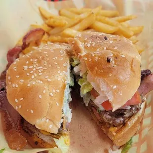 Chona burger and fries