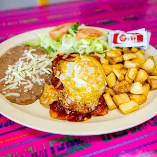 a plate of mexican food