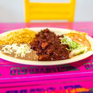 a plate of mexican food