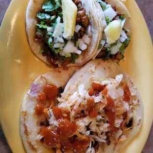 Combo #1 - dos papusas mixta y dos tacos al pastor