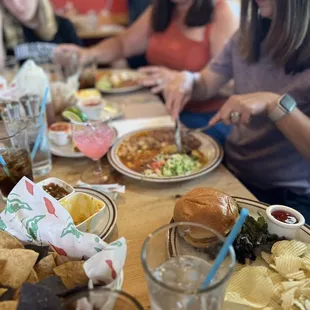 a table full of food