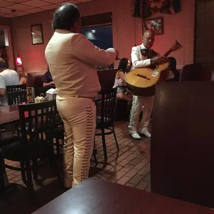 Mariachi band! This place is awesome! Great food! Nice atmosphere. Best Mexican food within our area. We come here frequent