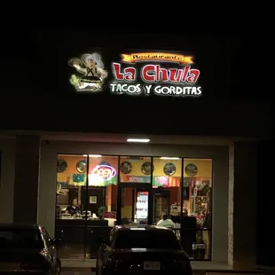 outside