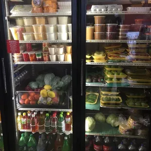 Fresh salsas, produce, drinks