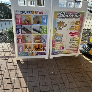Menu outside