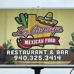 sign for restaurant