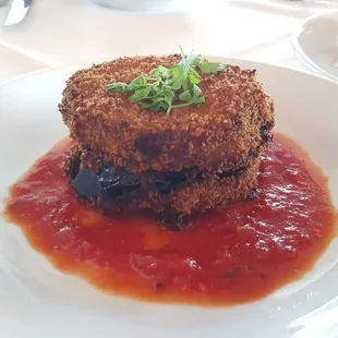 Eggplant with marinara, minus the cheese.