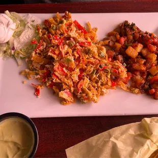 Migas with Mexican potatoes... so good!