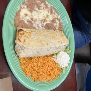 Shredded beef burrito.